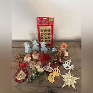 Assorted Vintage Christmas Ornaments with Jingle Bells